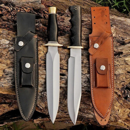 Set of 2 Handmade D2 Tool Steel Bowie Hunting Daggers|HDB028