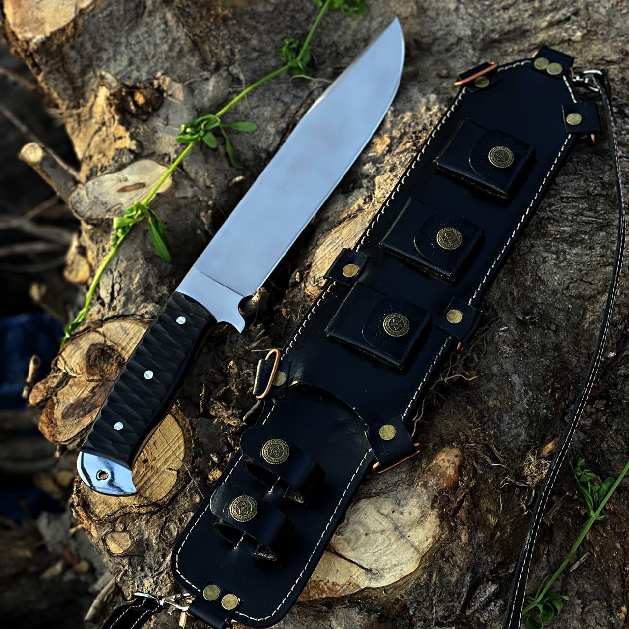 Handmade Survival Knife Custom Fixed Blade D2 Tool Steel|FBS015