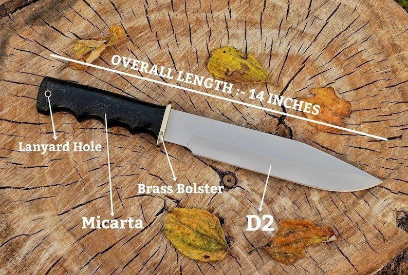 Set of 2 Handmade D2 Tool Steel Bowie Hunting Daggers|HDB028