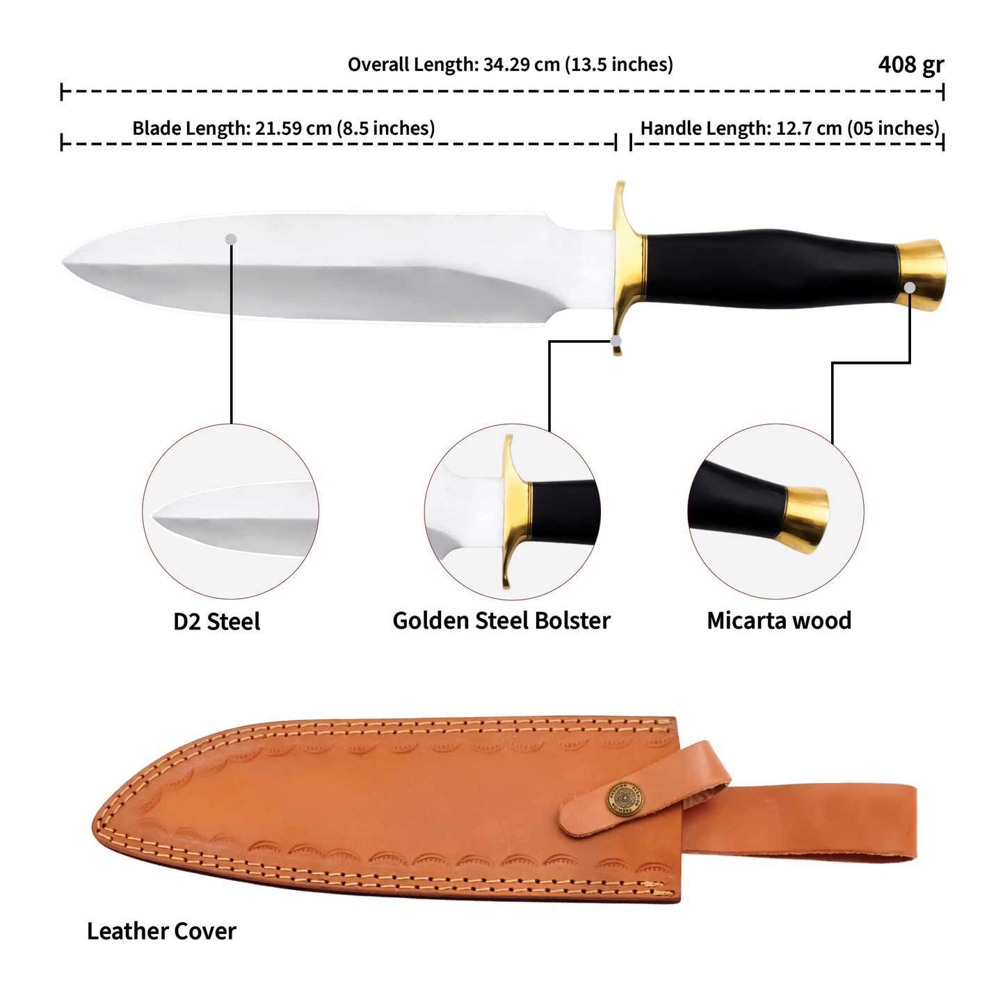 Custom Design Handmade Hunting Dagger|DAG014