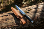 Knife with leather sheath 