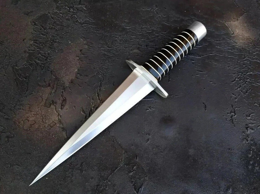 Stylish Stripe Handle Handmade Knife | RRB015