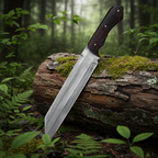 Handcrafted Tactical Seax Knife with 10" blade and rosewood handle