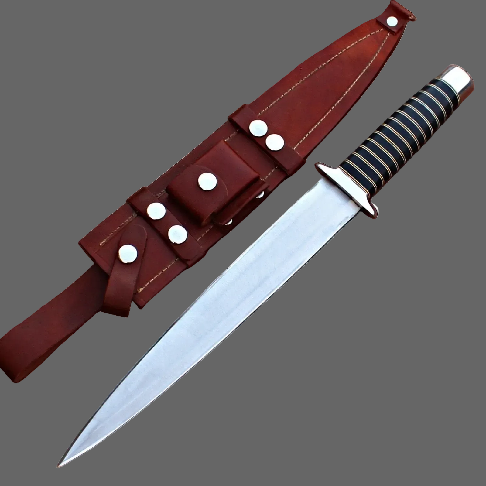 Arkansas Toothpick Knife Black Wood Handle|ATB018