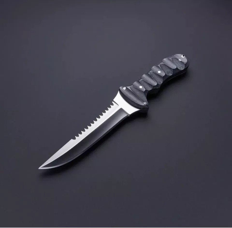 Tactical Fixed Blade Knife Tracker Style with Serrated Edge|STD011