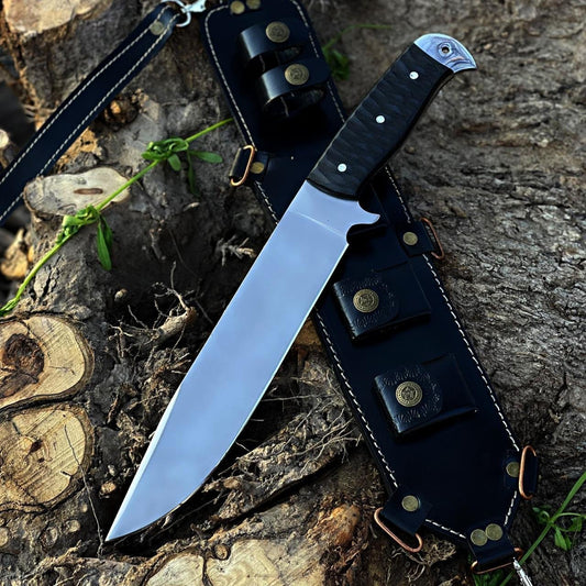 Handmade Survival Knife Custom Fixed Blade D2 Tool Steel|FBS015