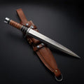Handmade Fixed Blade Dagger Knife Rosewood Handle and Leather Sheath|FBD014