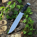 Handmade D2 steel hunting knife with micarta handle