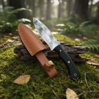 Full tang outdoor knife for hunting and camping