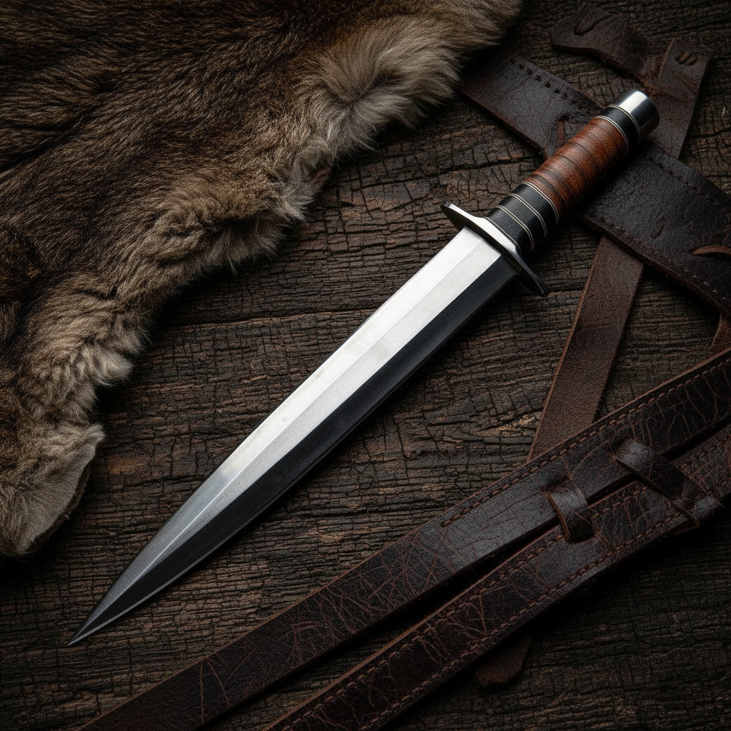 Premium rosewood handle outdoor knife