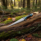 Full tang Damascus outdoor knife handcrafted