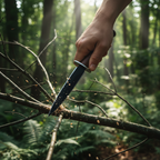 Handmade bush craft black coated knife
