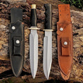 Set of 2 Handmade D2 Tool Steel Bowie Hunting Daggers|HDB028