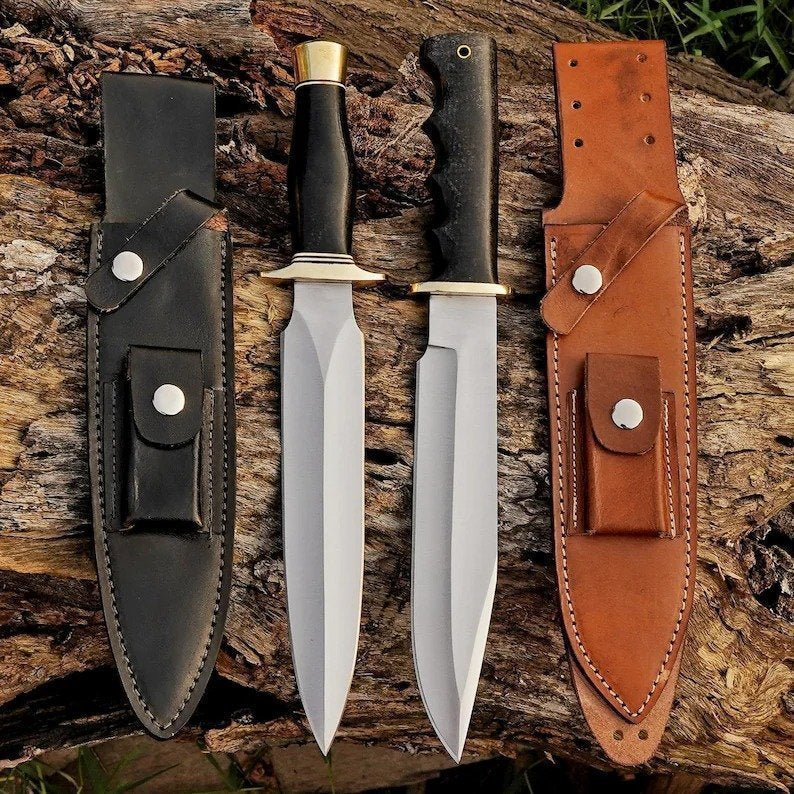 Set of 2 Handmade D2 Tool Steel Bowie Hunting Daggers|HDB028