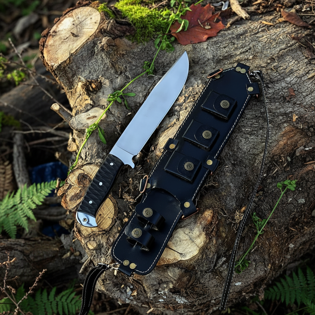 Micarta handle bushcraft knife for outdoor use
