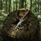 Knife with a wooden handle