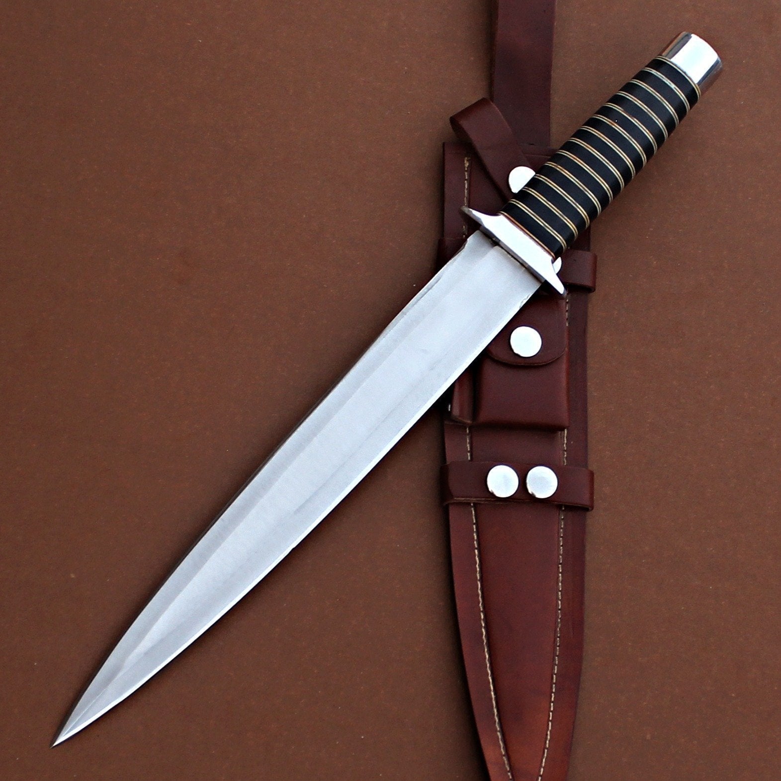 Arkansas Toothpick Knife Black Wood Handle|ATB018 – ChooseBlades