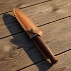 Handmade Knife with custom fitted leather sheath