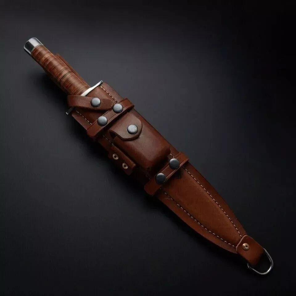 Handmade D2 Tool Steel Hunting Knife Rosewood Handle| ATS017