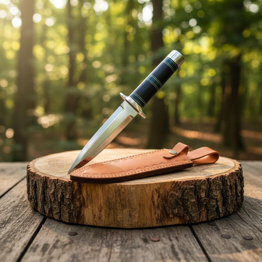 Handmade D2 steel hunting knife micarta handle