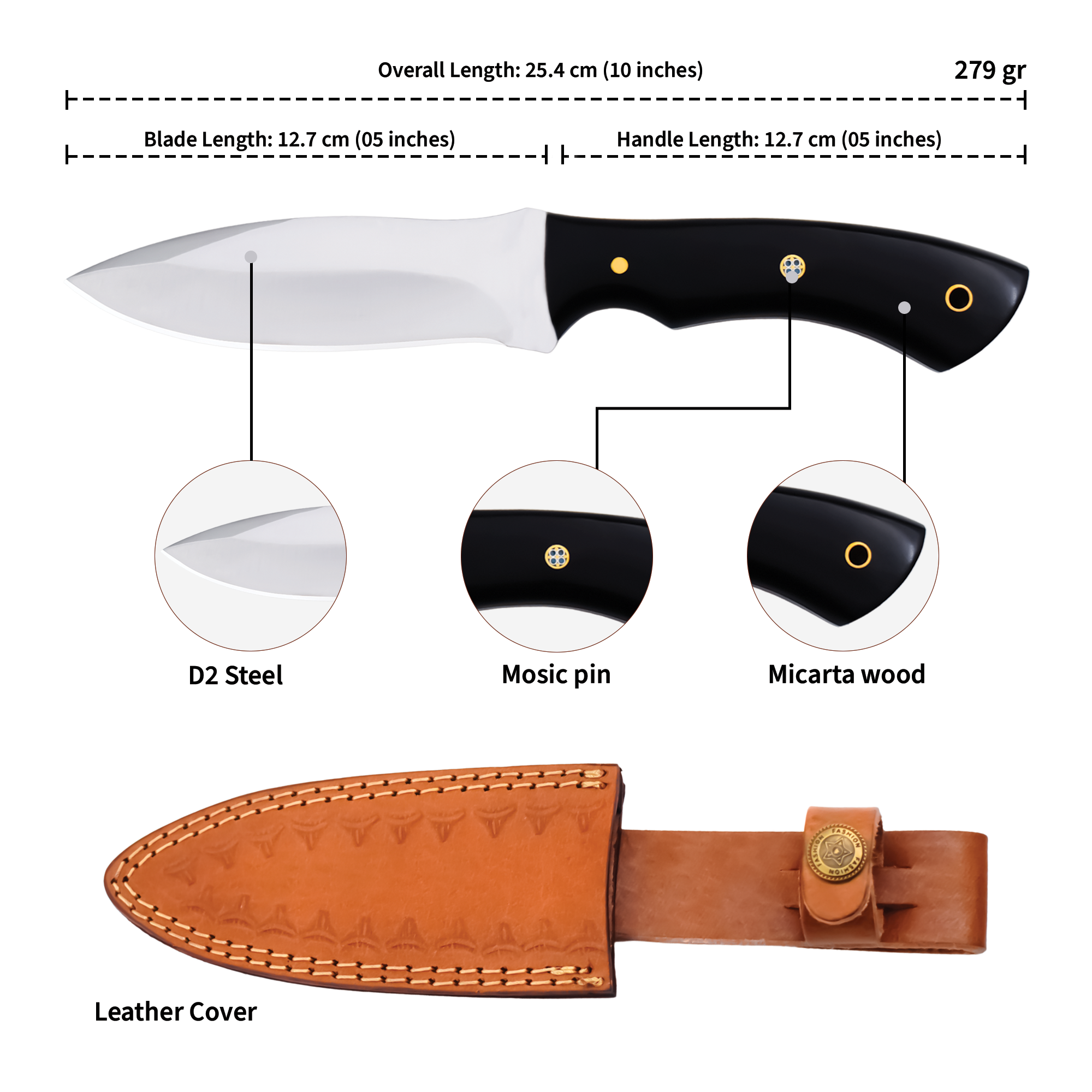 Fixed Blade Hunting Skinner Knife|MLF010