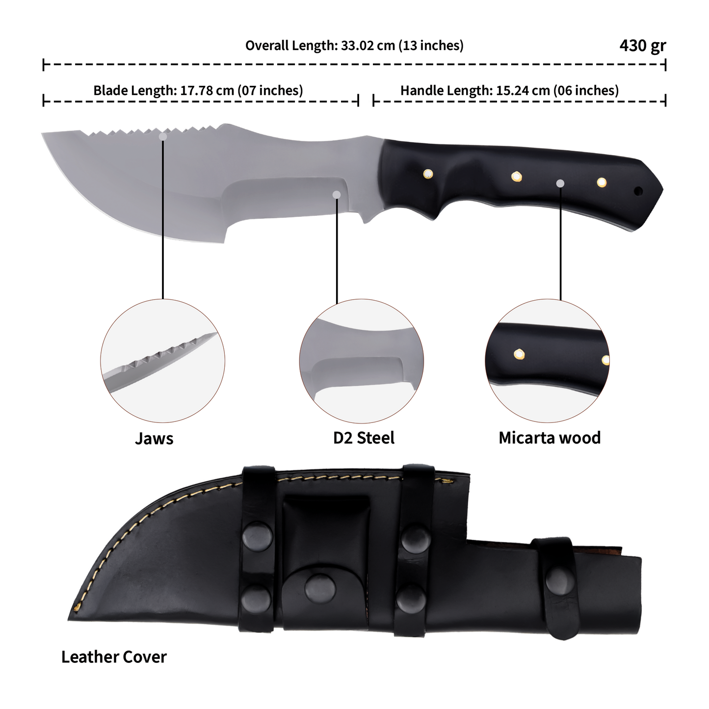 Handmade Collector Knife–Tracker Model Inspired by the Movie The Hunted|TRM013