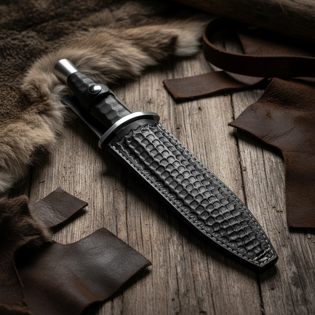 Handmade collector Bowie knife with polished blade