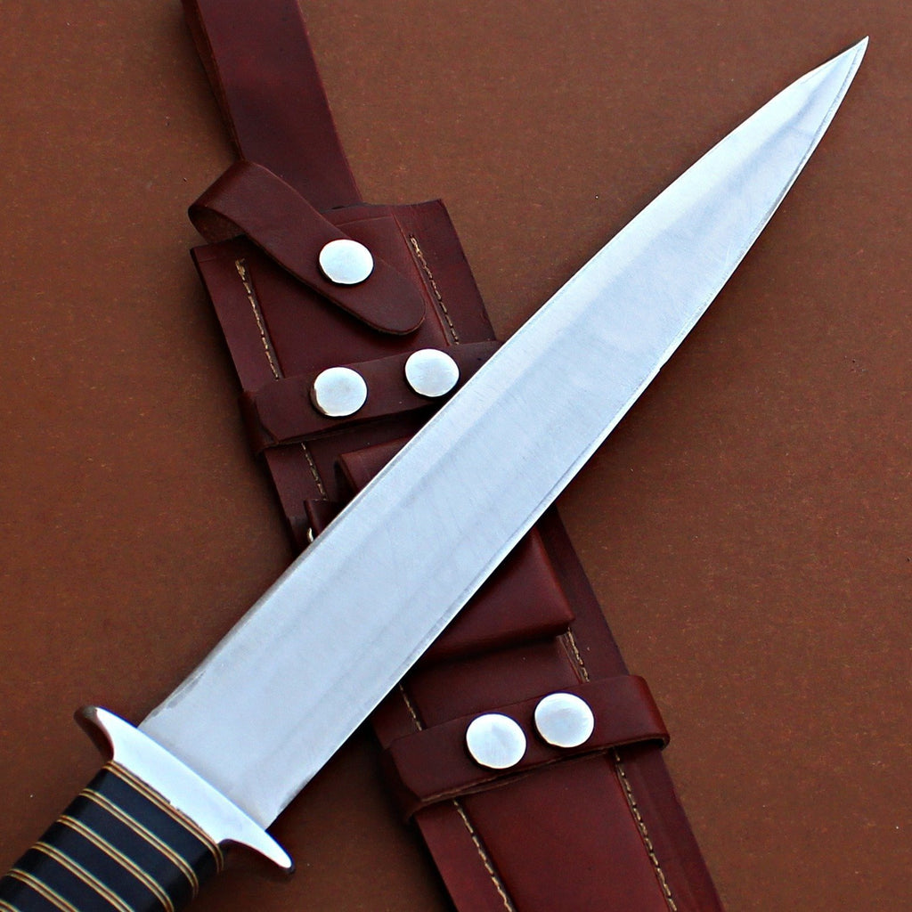 Arkansas Toothpick Knife Black Wood Handle|ATB018