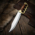 Handmade D2 steel mini sword knife with Knuckle  brass handle