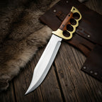 Handmade D2 steel mini sword knife with Knuckle  brass handle