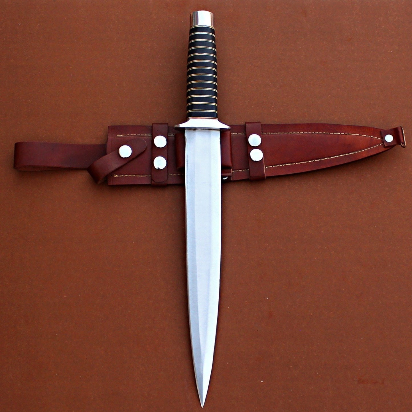 Arkansas Toothpick Knife Black Wood Handle|ATB018