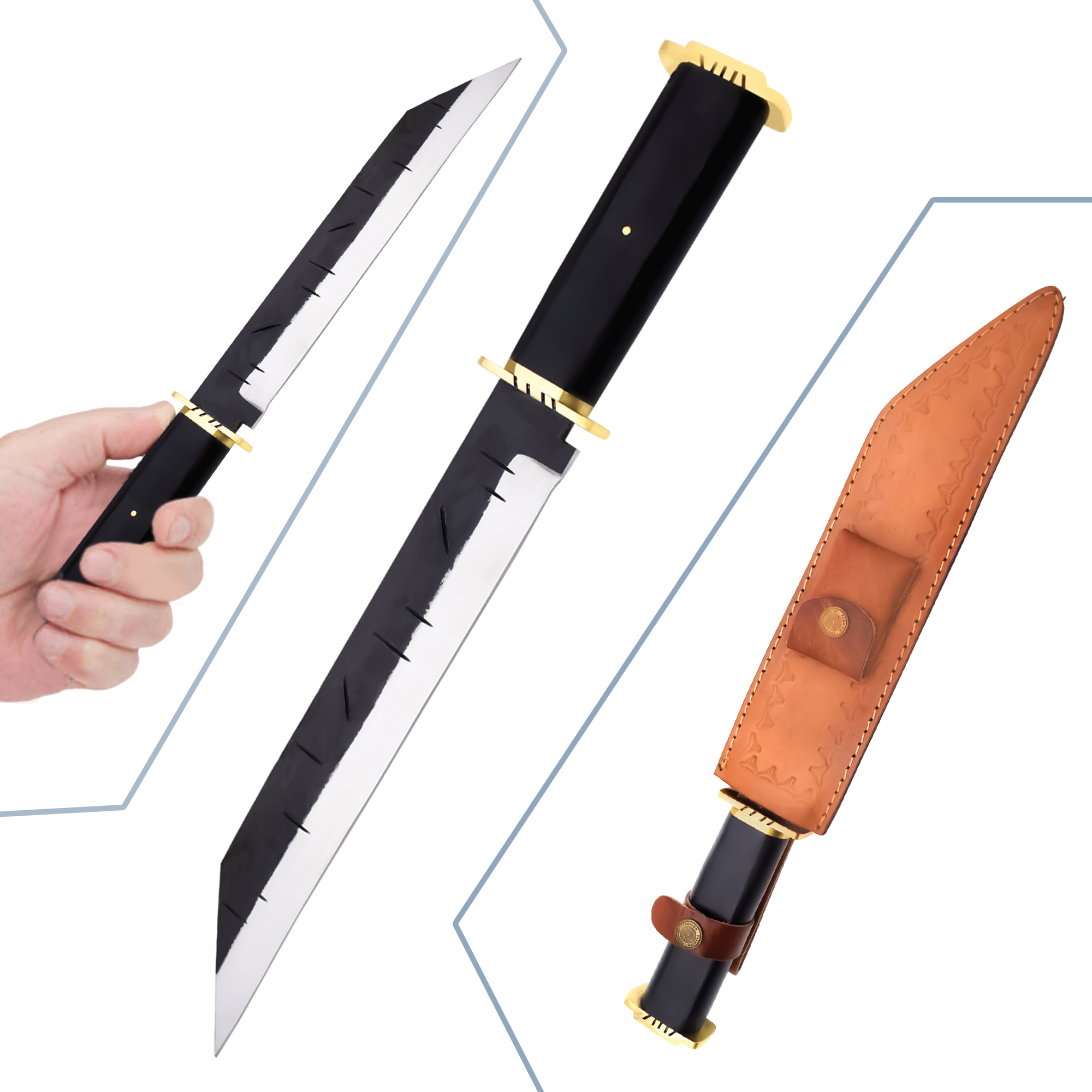 Viking Seax Knife Medieval Design with Micarta Wood Handle|MCV016