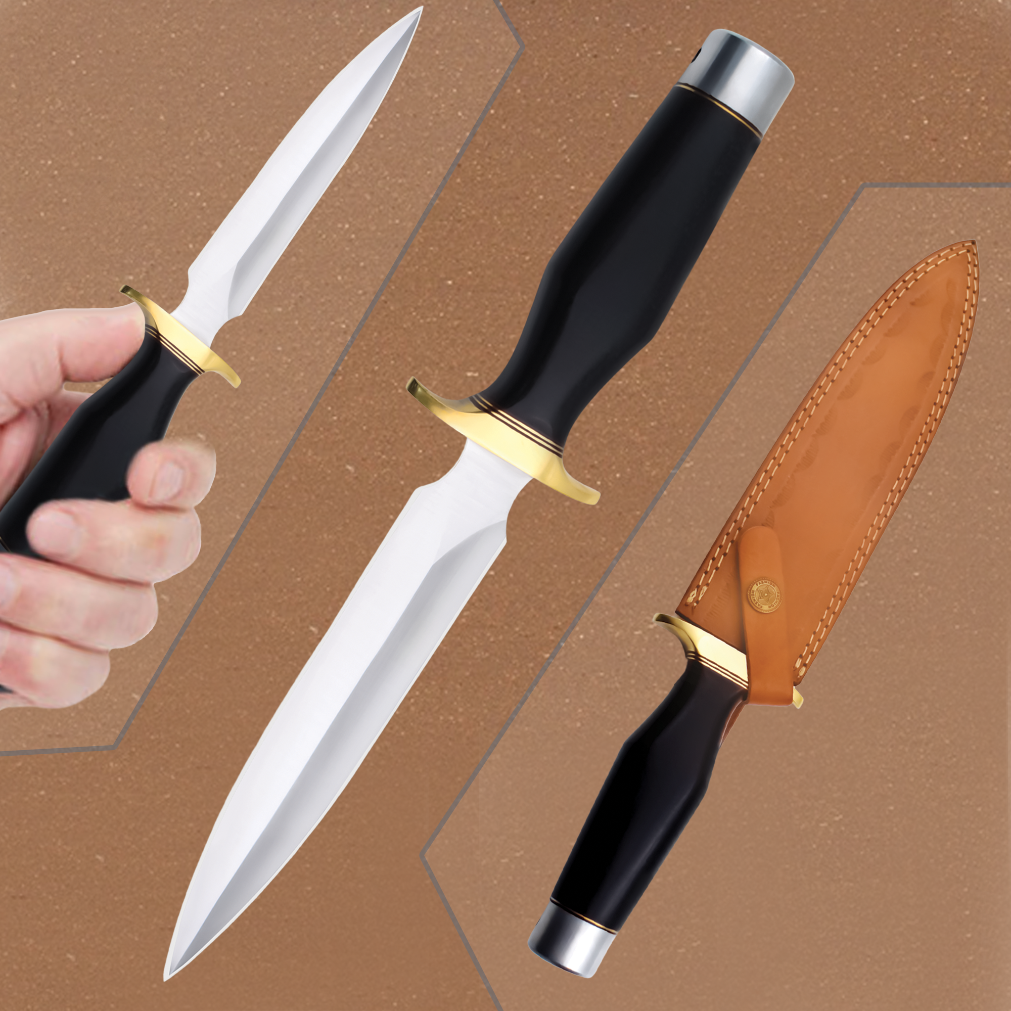 Classic Bowie Hunting Knife Micarta Handle|DCB014