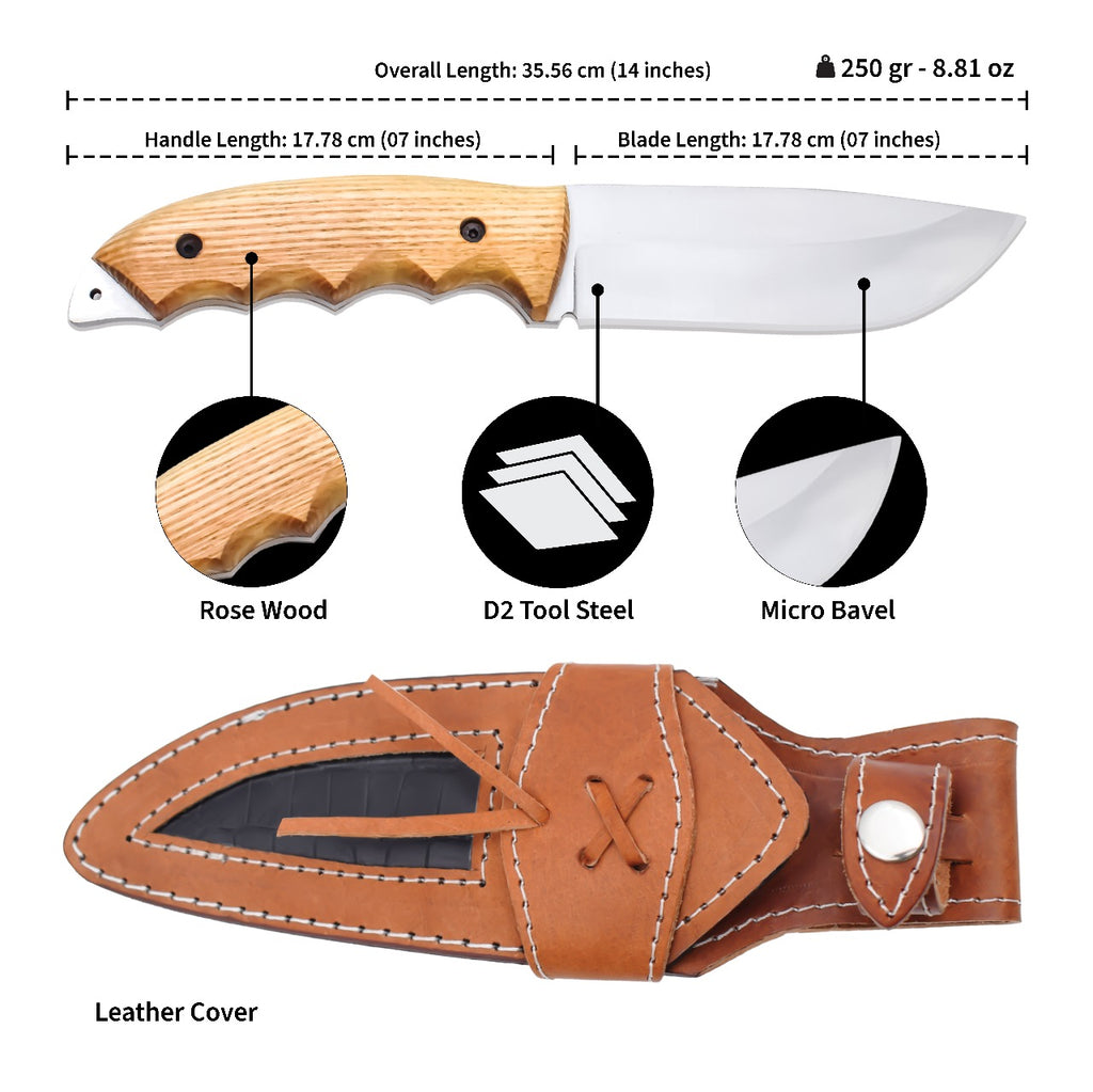 D2 Steel Full Tang Camping Knife|AMS014