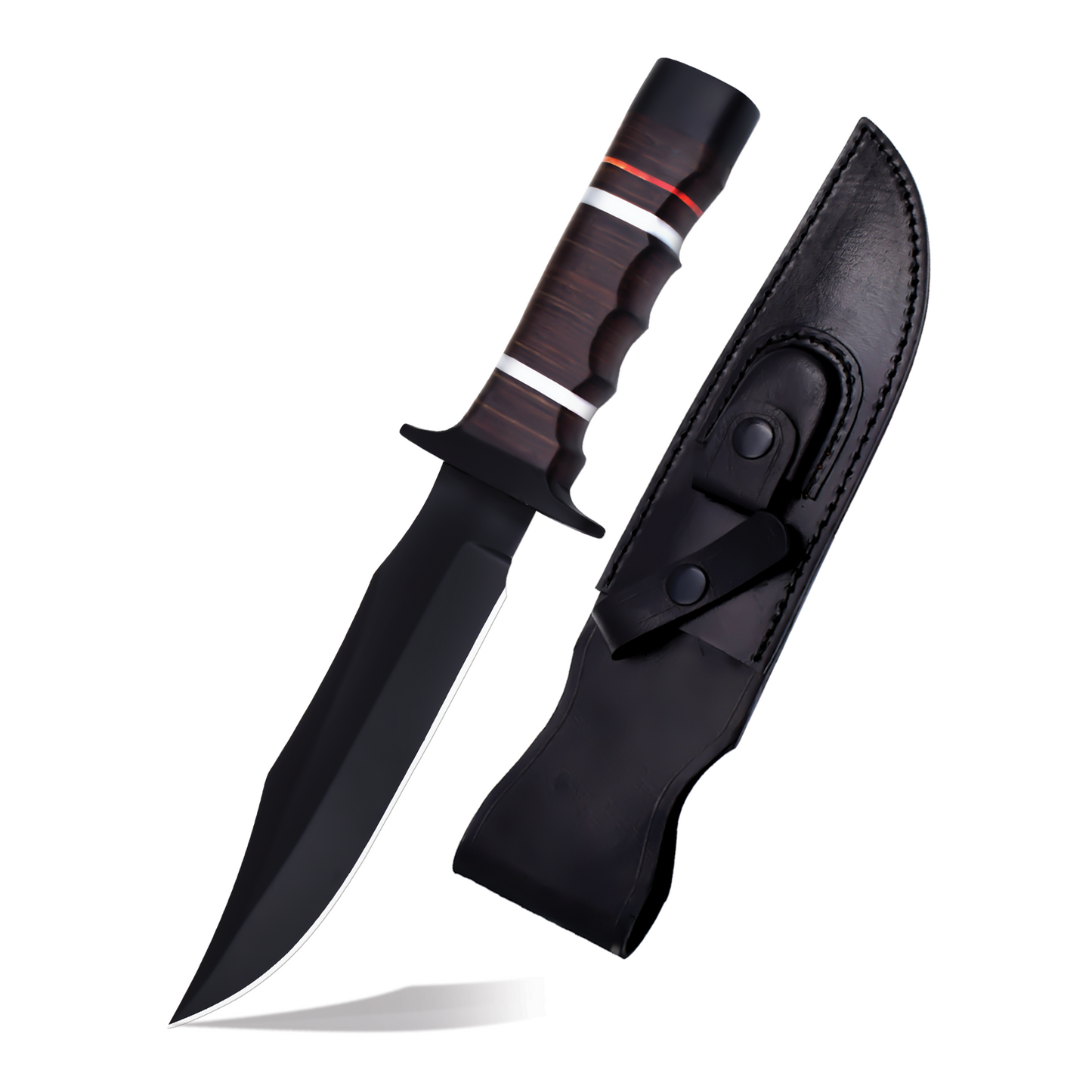 Stylish Fixed Blade Black Sleek Bowie Knife|RHD012