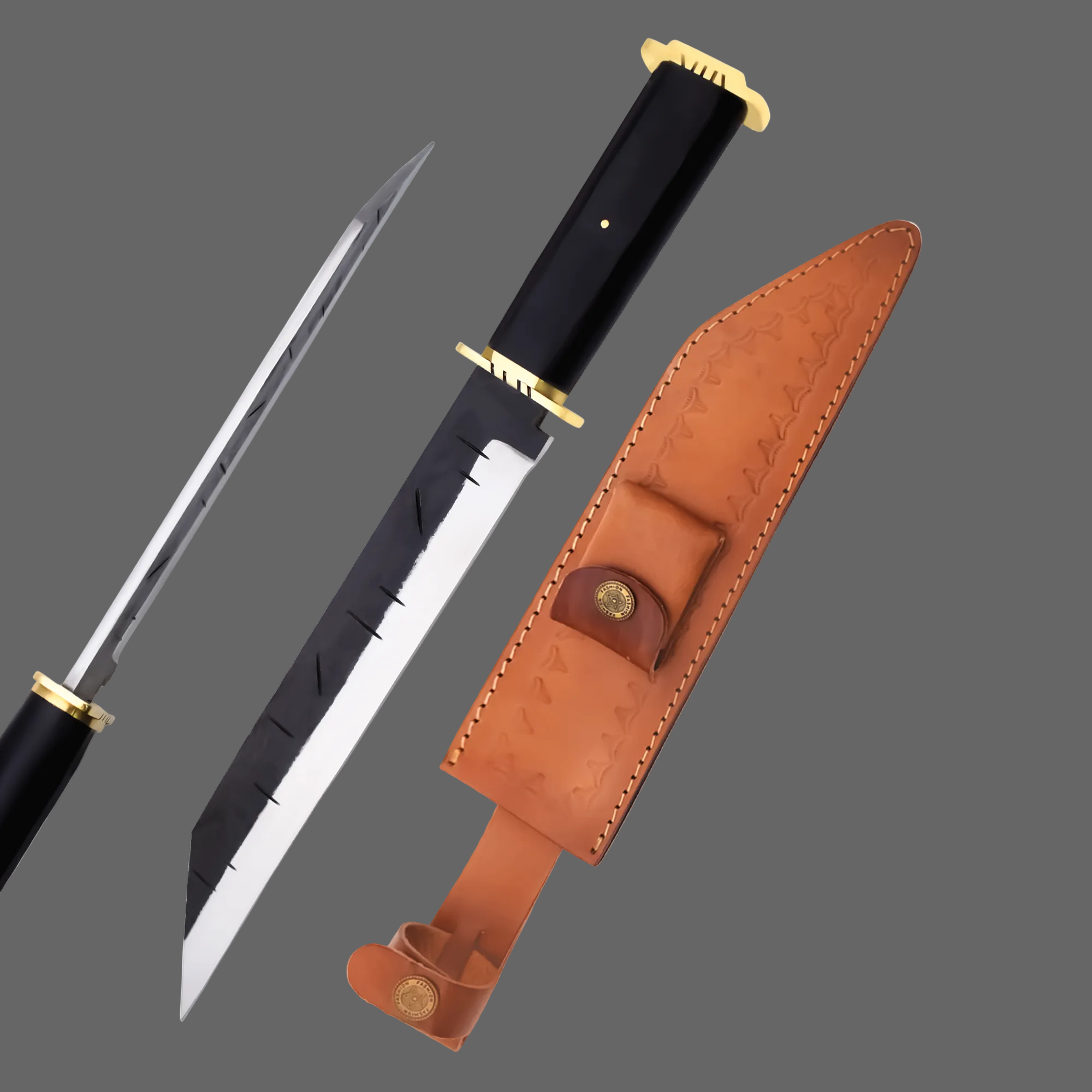 Viking Seax Knife Medieval Design with Micarta Wood Handle|MCV016