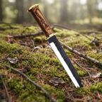 Handmade Viking Seax Medieval Knife - Rose Wood Handle Traditional Look