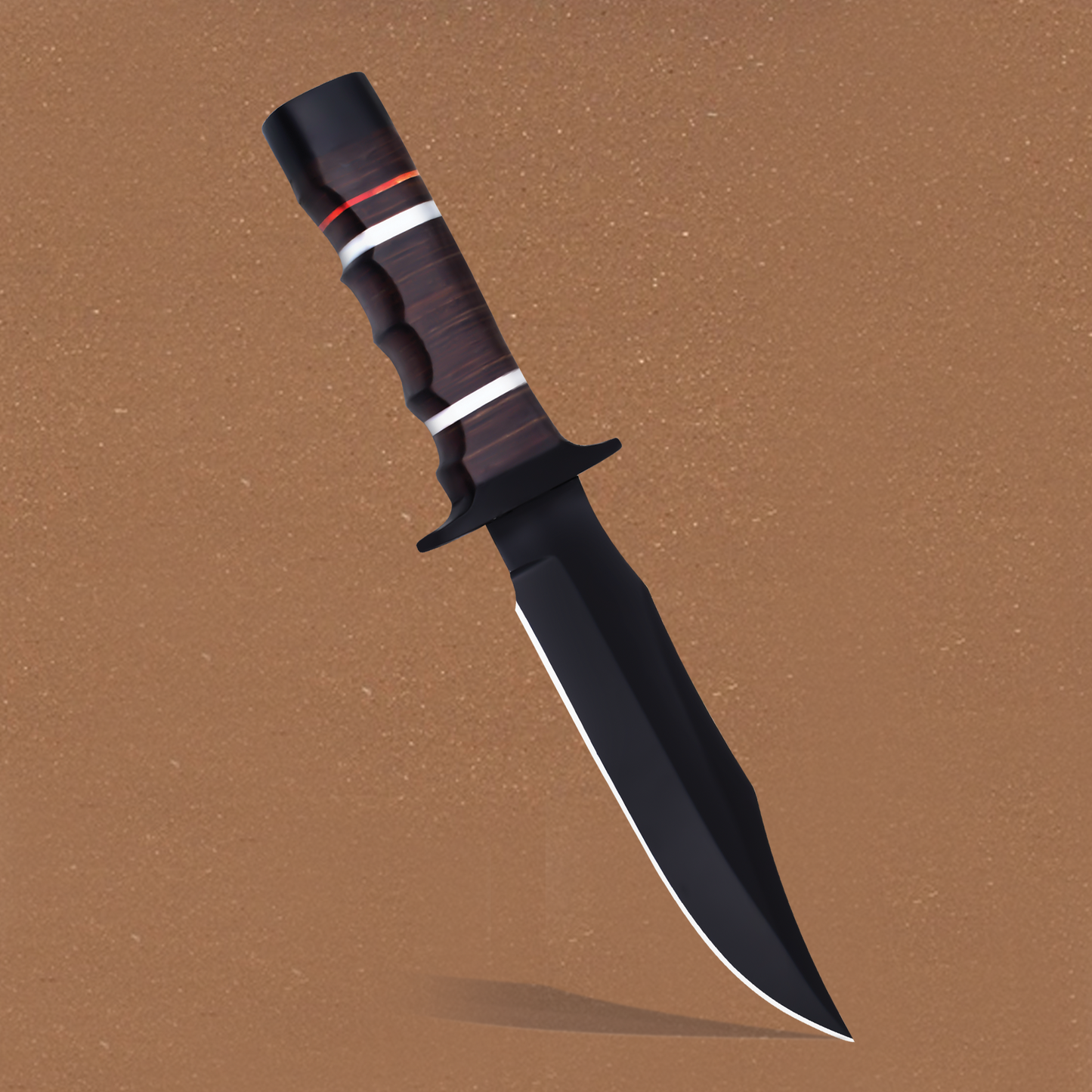 Stylish Fixed Blade Black Sleek Bowie Knife|RHD012