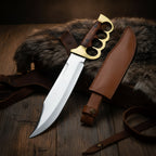 Premium handmade hunting knife crafted from D2 steel